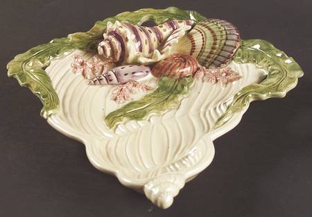 Oceana (Multicolor Shells) Large Shell Shaped Tray by Fitz and Floyd