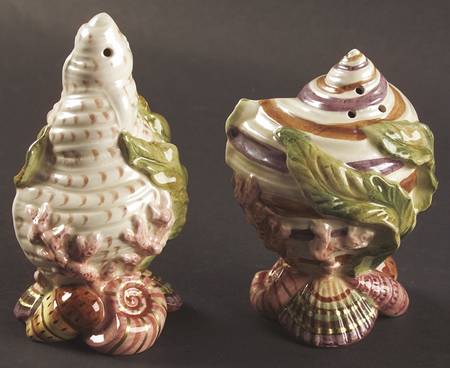 Oceana (Multicolor Shells) Salt & Pepper Set by Fitz and Floyd