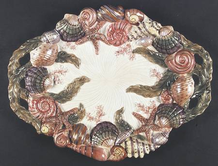 Oceana (Multicolor Shells) 18" Oval Serving Platter