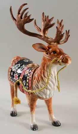Christmas Lodge Deer Candlestick No Stopper