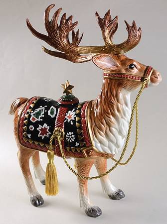 Christmas Lodge Deer Candlestick with Stopper