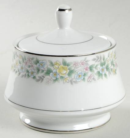 Elegance (Platinum Trim) Sugar Bowl & Lid