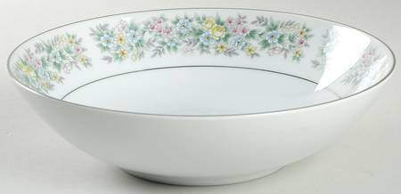 Elegance (Platinum Trim) 9" Round Vegetable Bowl