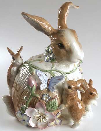 Garden Rhapsody Figural Cookie Jar & Lid