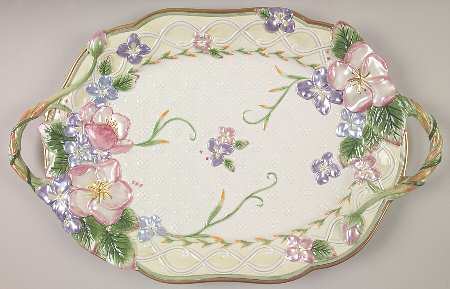 Garden Rhapsody 18" Oval Serving Platter