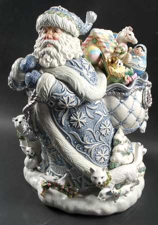 Crystal Winter Cookie Jar & Lid