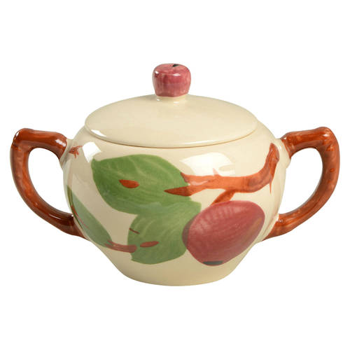 Apple (China,  Apple Backstamp) Sugar Bowl & Lid