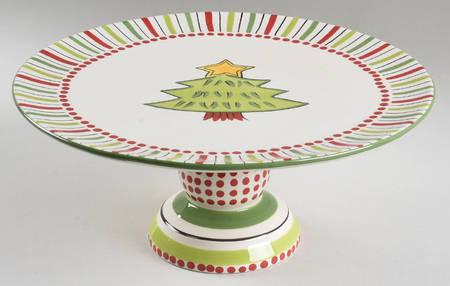 Simply Christmas 11" Diameter Pedestal Cake Stand