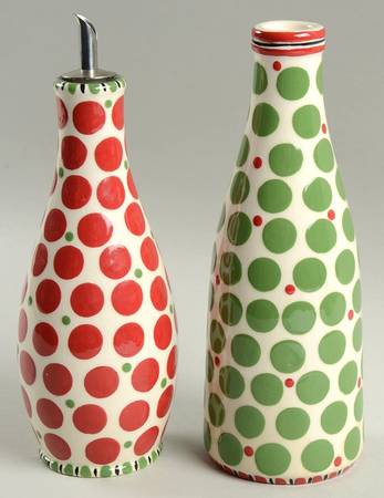 Simply Christmas Vinegar and Oil Cruet Set with Spout