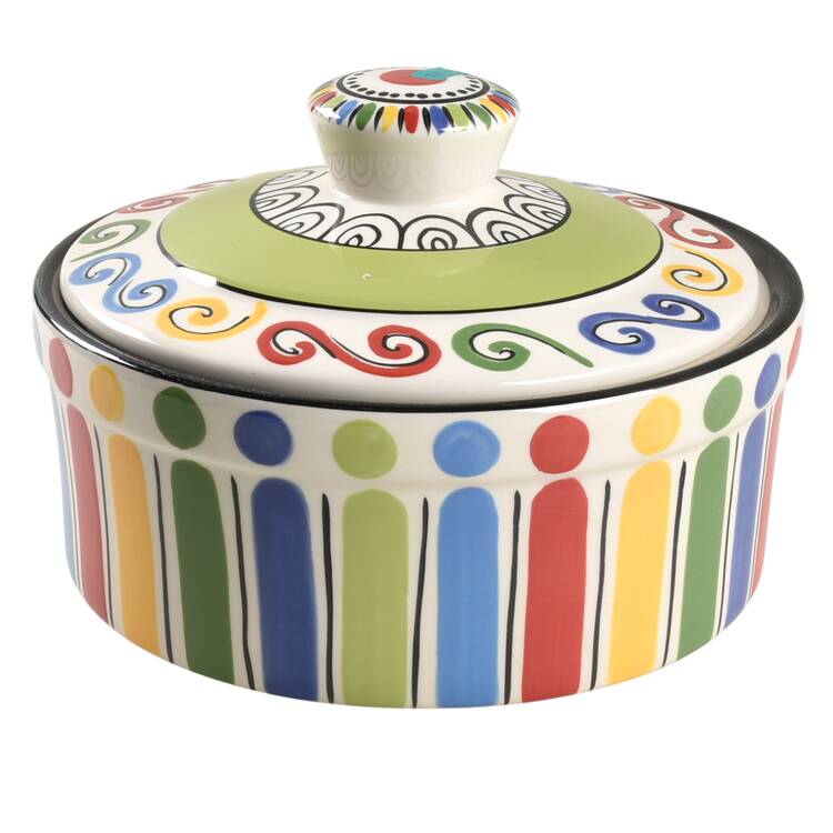 Happy Together 2 Qt Round Covered Casserole