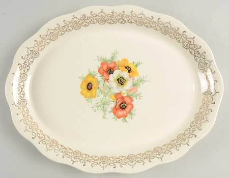 Golden Poppy 13" Oval Serving Platter