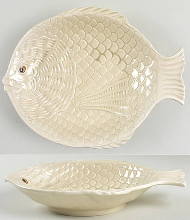 Fish (Ivory and White Backgrounds) by Fitz and Floyd