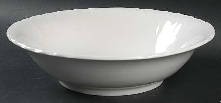 Lattice White 9" Round Vegetable Bowl
