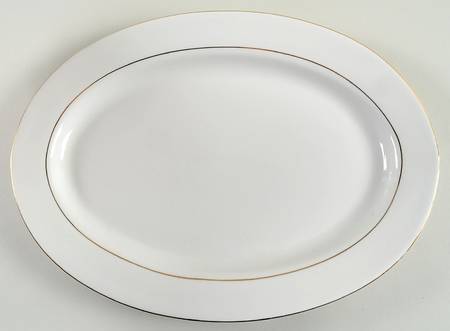 Simplicity Gold (Rim Shape) 13" Oval Serving Platter