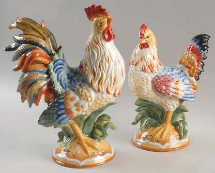 Figurines & Centerpieces Hen & Rooster Figurine Box Set