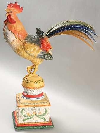 Ricamo Accessories Resin Rooster Figurine