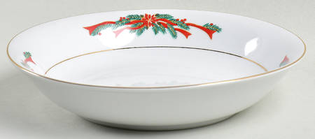 Poinsettia & Ribbons Coupe Soup Bowl