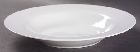 Gourmet White Rim Soup Bowl