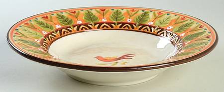 Global Market (Bird) Large Rim Soup Bowl