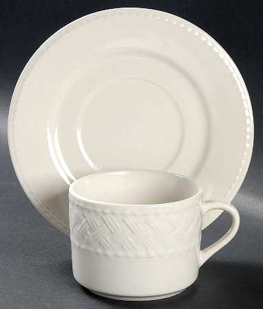 Trellis Flat Cup & Saucer Set