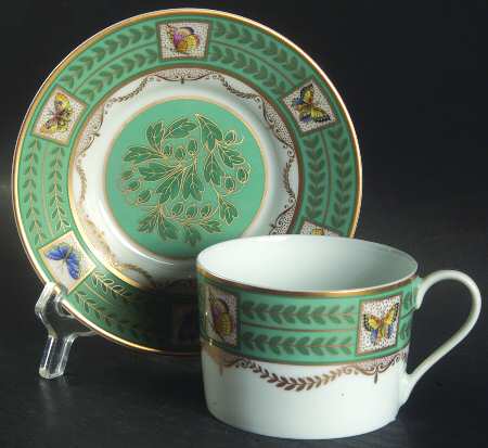 Papillons Russes (Smooth) Flat Cup & Saucer Set