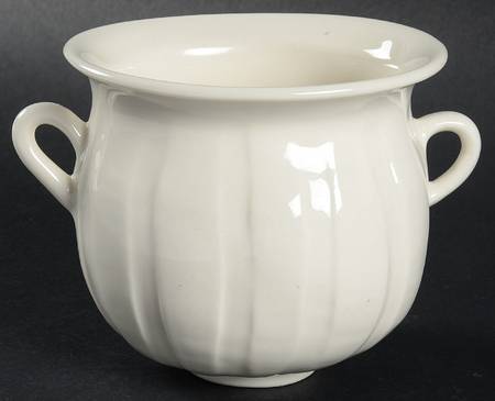 Pearl White Open Sugar Bowl