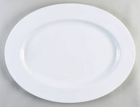 Nevaeh White (Bone) 21" Oval Serving Platter