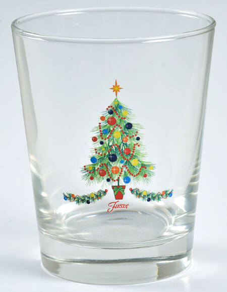 Fiesta Christmas Tree 15 Oz Glass Double Old Fashioned