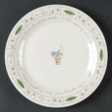Flower Garden Salad Plate