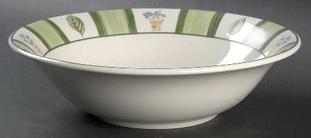 Flower Garden 9" Round Vegetable Bowl