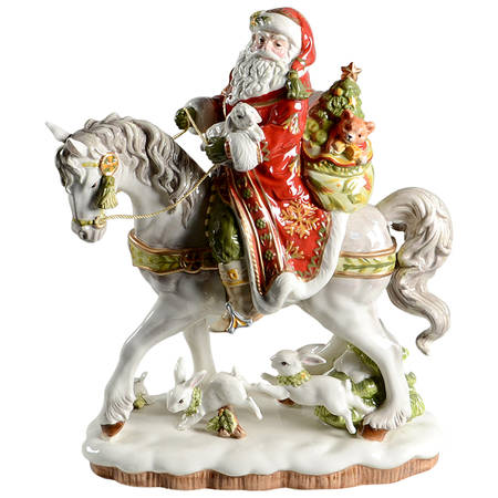 Figurines & Centerpieces Santa & Horse Figurine