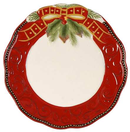 Damask Holiday Salad Plate