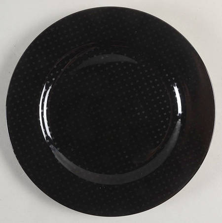 Foulard Noir (Gray Diamonds on Black) Salad Plate