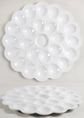 Everyday White (Porcelian) Deviled Egg Plate
