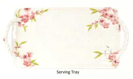 Cherry Blossom Handled Serving Tray