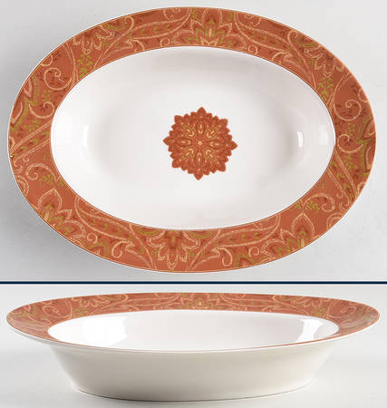 Autumn Paisley 11" Oval Vegetable Bowl