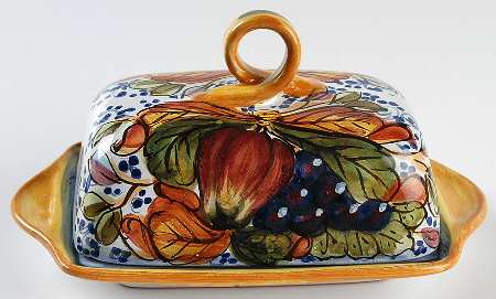 Tuscan Autumn Harvest Rectangular Covered Butter