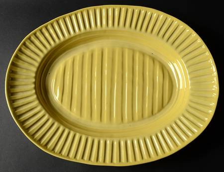 Pearl Yellow 16" Oval Serving Platter by Frances Palmer