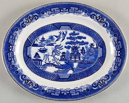 Willow Blue 13" Oval Serving Platter