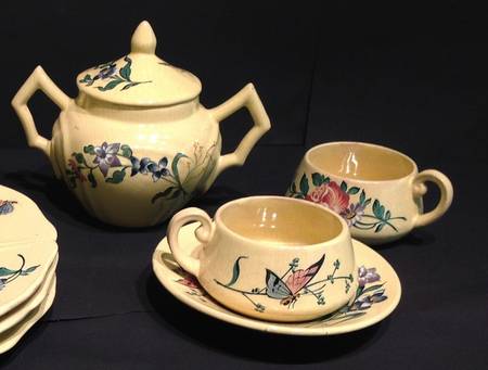 1249 Sugar Bowl & Lid by Henri Delcourt