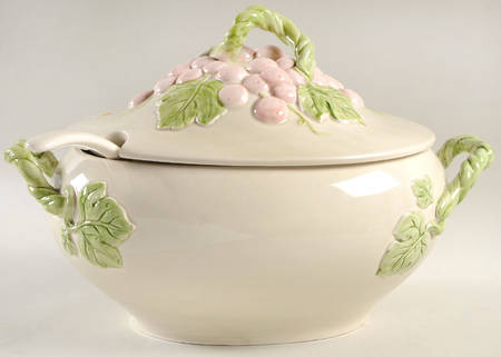 Grape Oval Tureen & Lid and Ladle by Fitz and Floyd