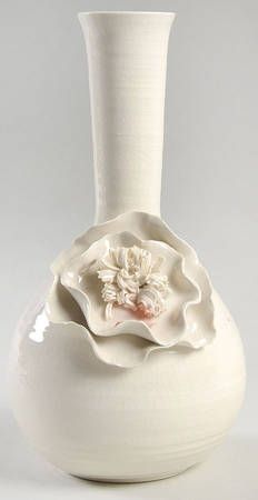 Snow Poppy 9" Bud Vase
