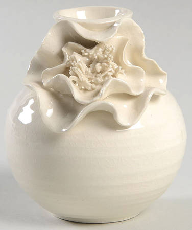 Snow Poppy 3" Bud Vase