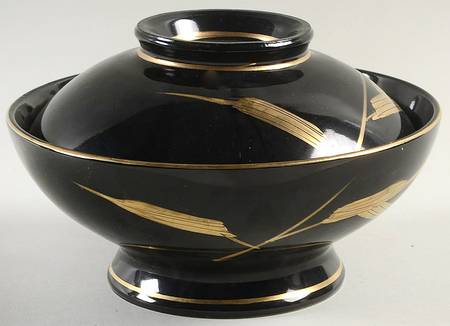 Bamboo Noir Covered Soup Bowl