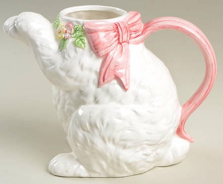 Rabbit with Ribbon Teapot No Lid