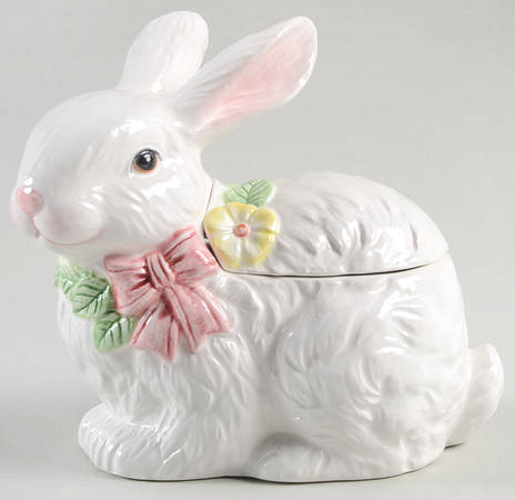 Rabbit with Ribbon Sugar Bowl & Lid