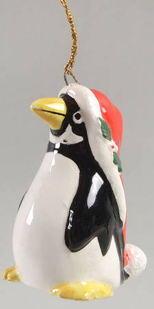 Santa Penguin Ornament