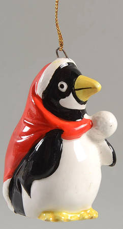 Santa Penguin Ornament