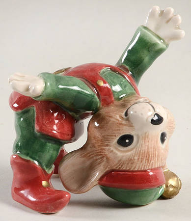 Mouse Elf Bending Backwards Mouse Tumbler Figurine