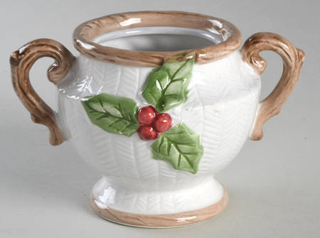 Holly Herringbone Sugar Bowl No Lid